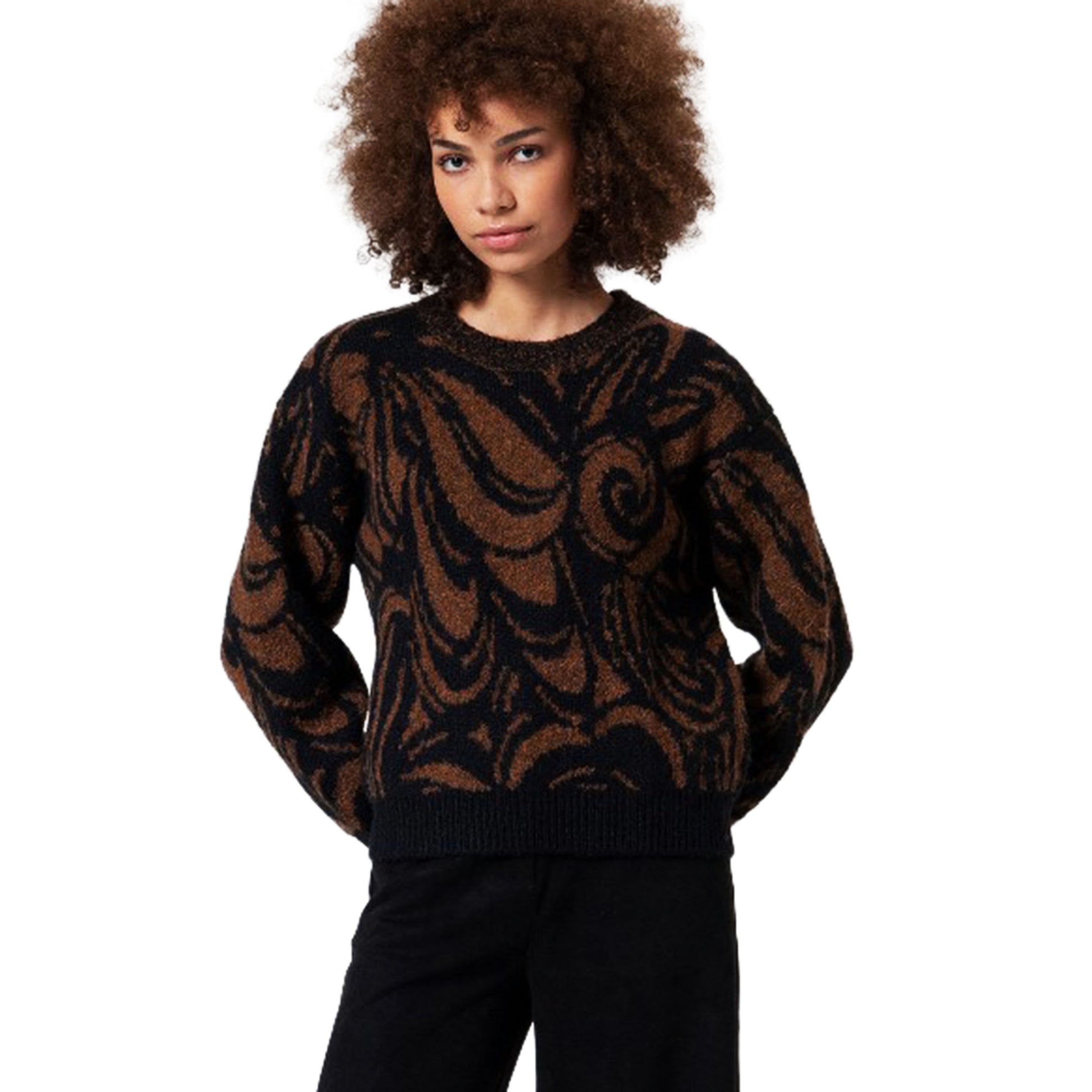 SURKANA - Maglione girocollo con maniche a sbuffo-SURKANA-VIALESCARPE