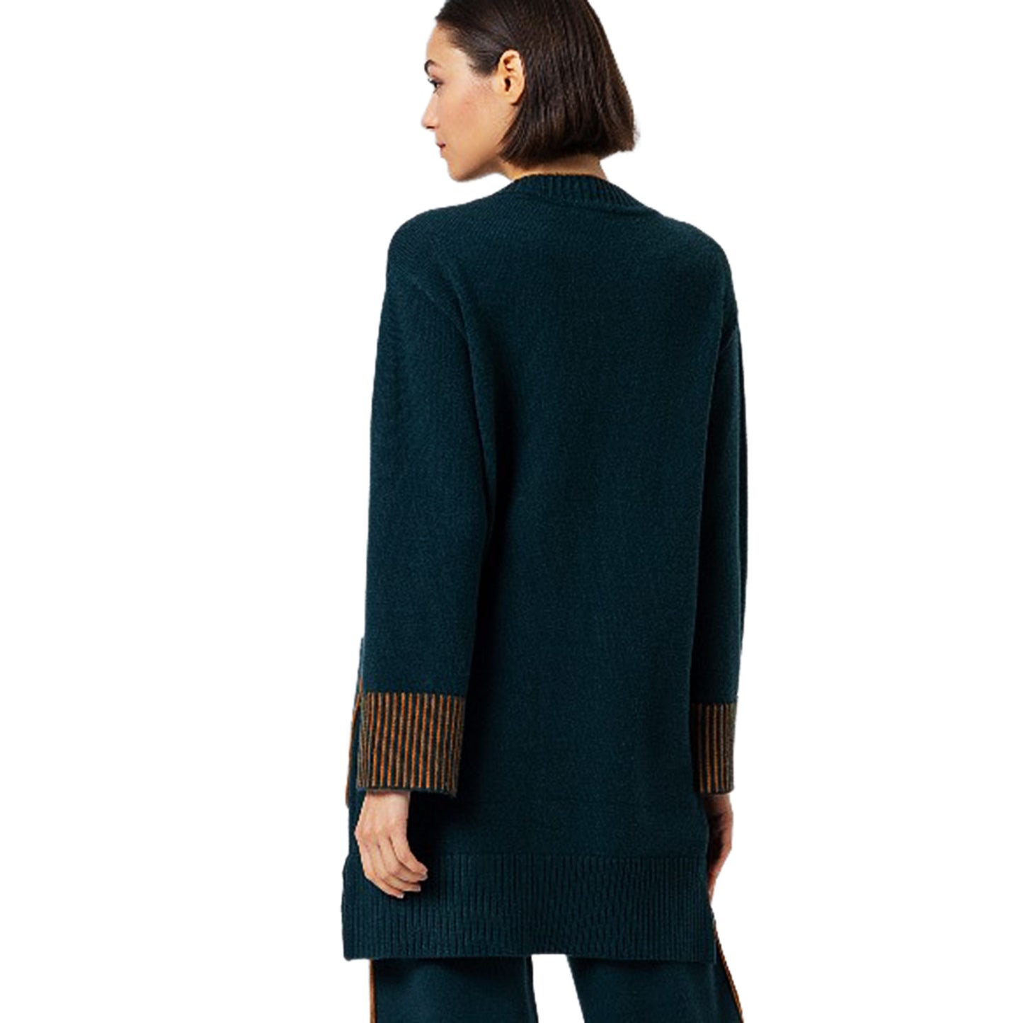 SURKANA - Cardigan lungo con tasche e contrasti di colore-SURKANA-VIALESCARPE