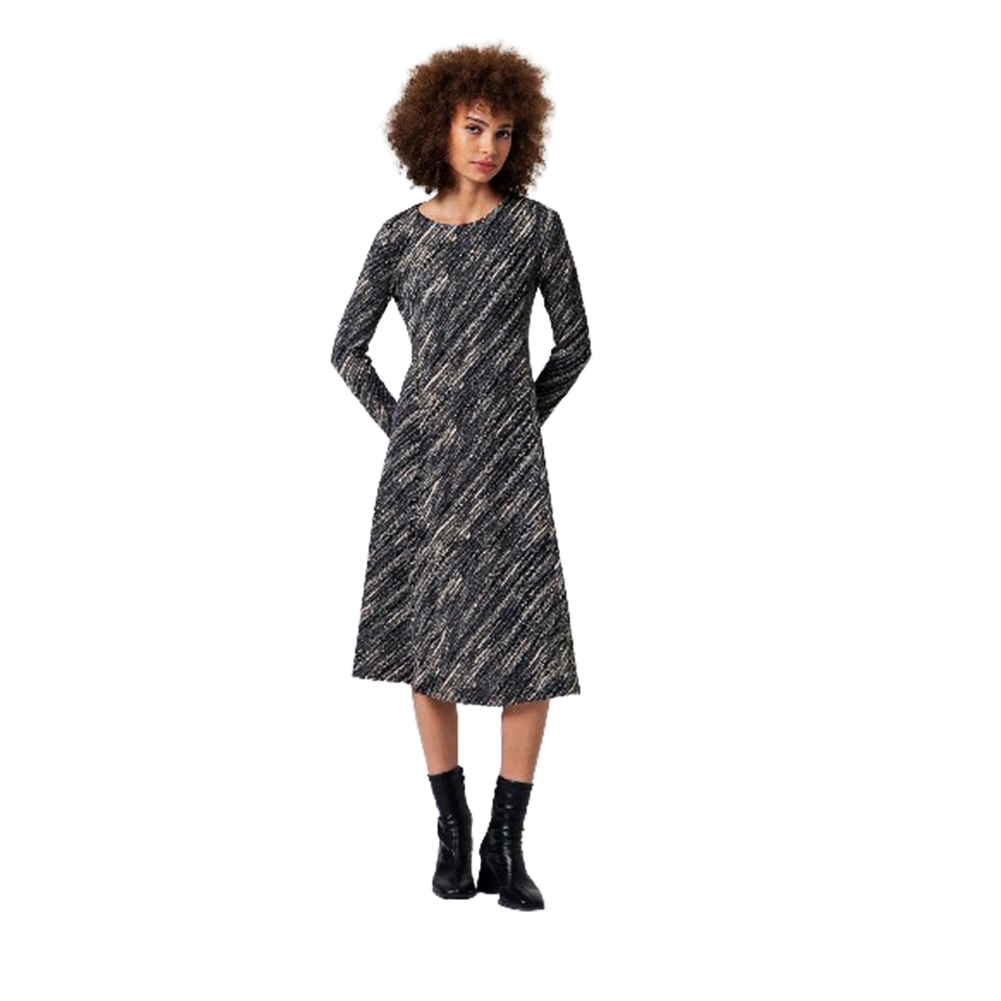 SURKANA - Vestito midi con scollo a barca-SURKANA-VIALESCARPE