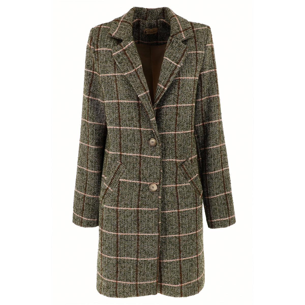 KARAKORUM Cappotto Balbina verde a quadri
