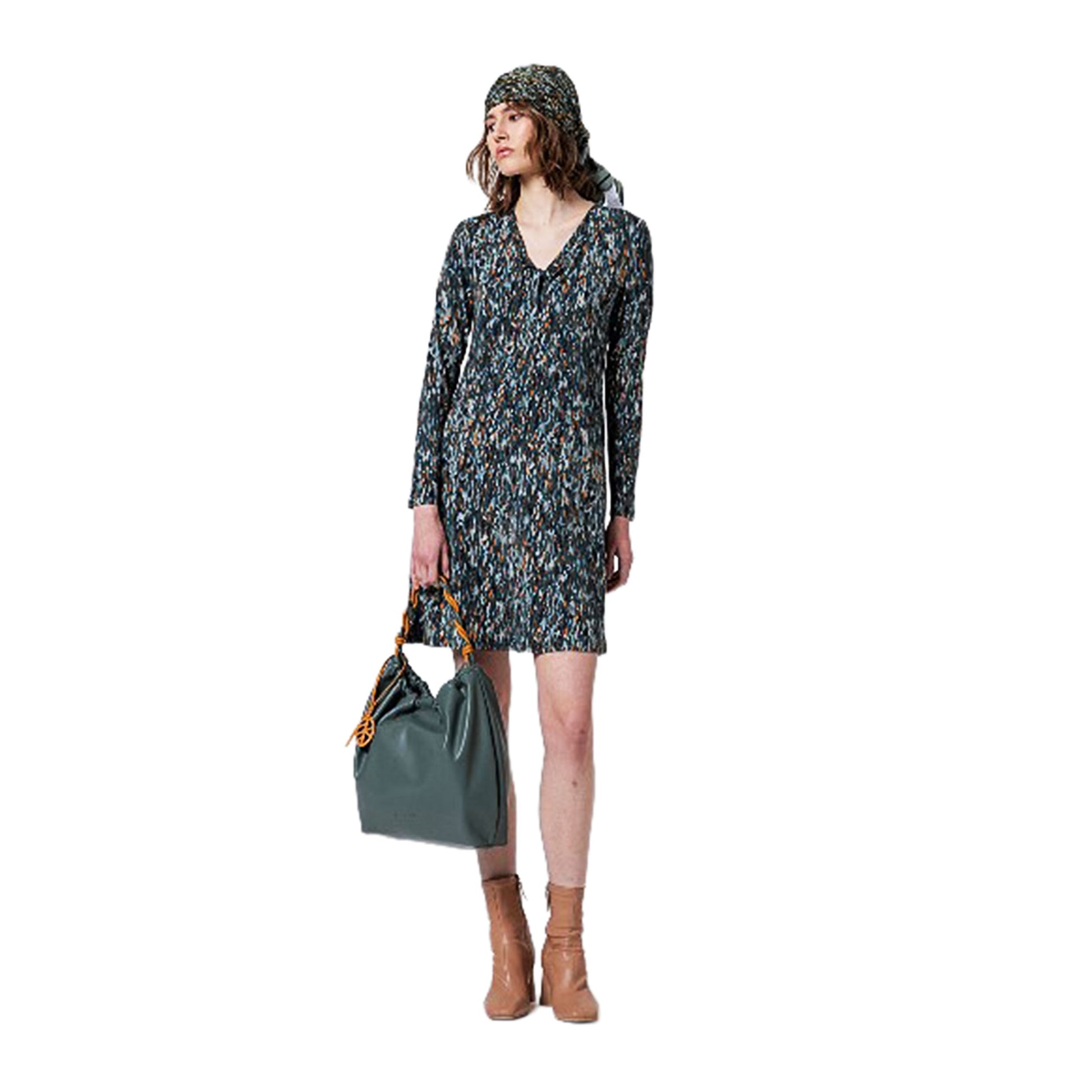 SURKANA - Abito corto con scollatura arricciata-SURKANA-VIALESCARPE