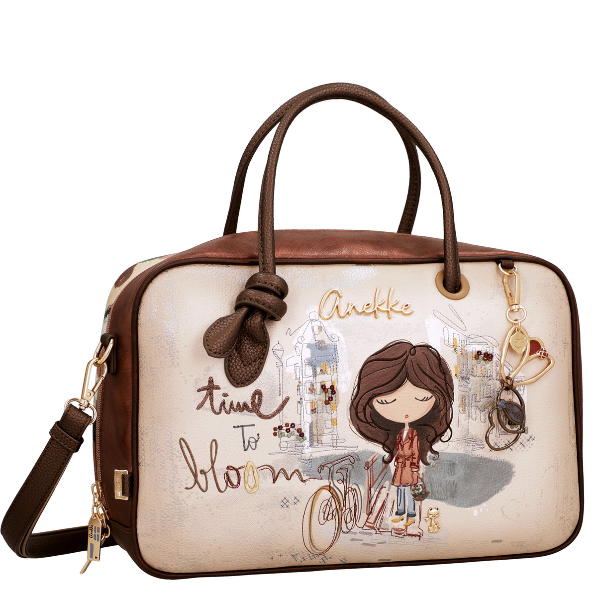 ANEKKE Borsa Quadrata con Manico Corto Tulip
