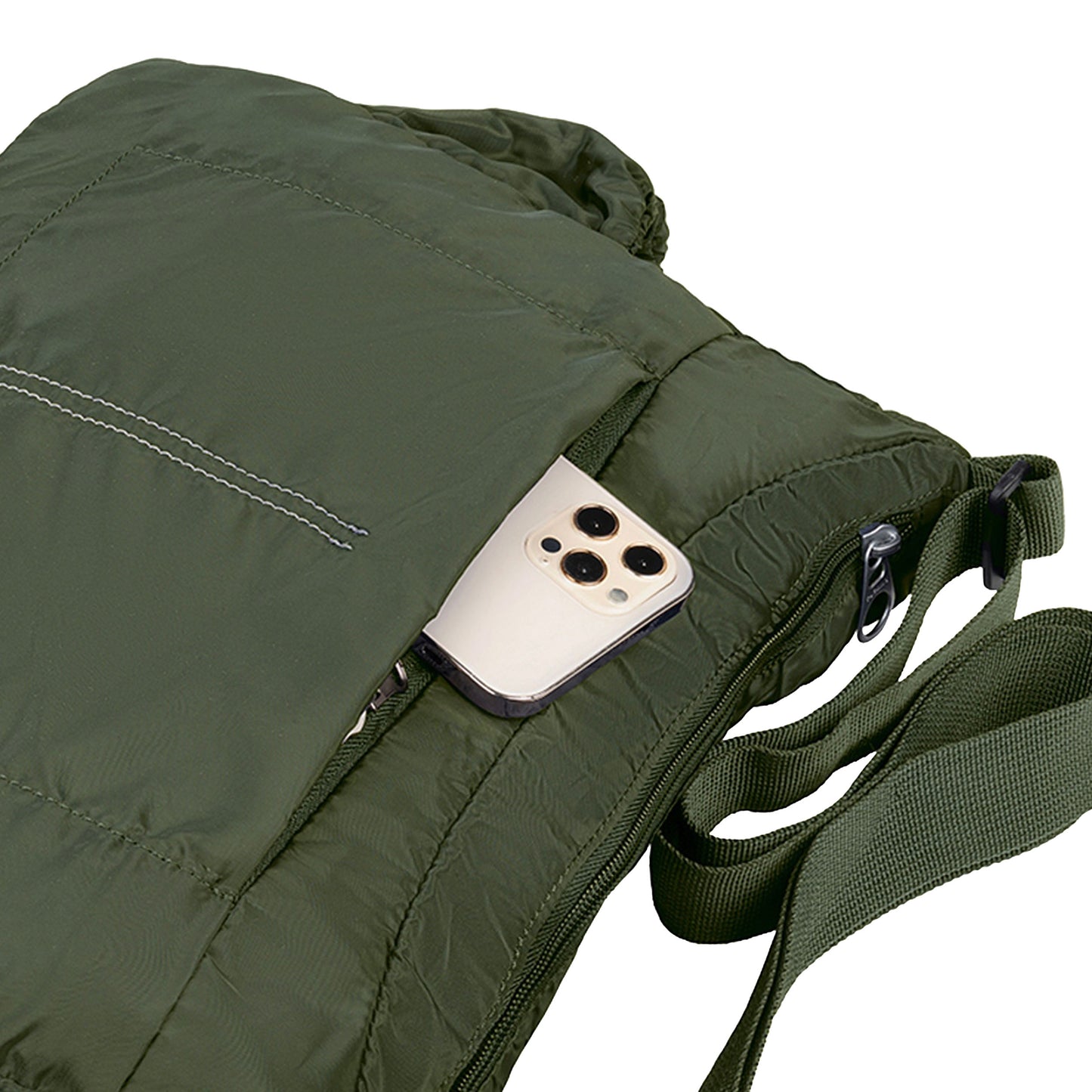 Borsa sling ripiegabile super leggera Verde militare