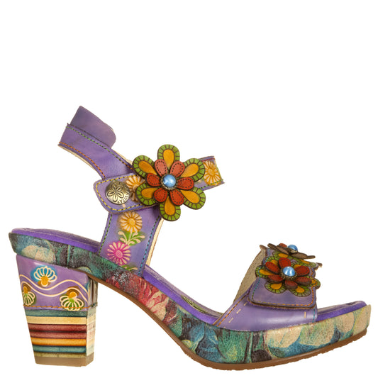 LAURA VITA - Sandali NELLAO tacco colorato, cinturini a strappo