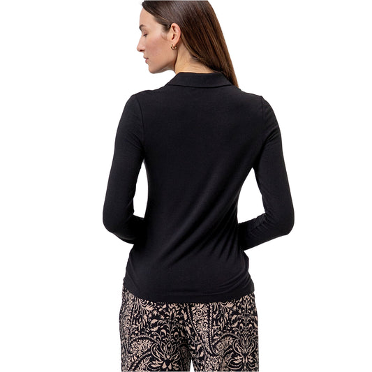 SURKANA Camicia Aderente in Bambù Nera