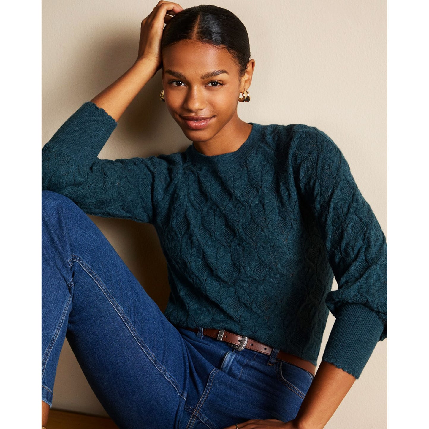 SURKANA - Maglia con motivo a trecce-SURKANA-VIALESCARPE