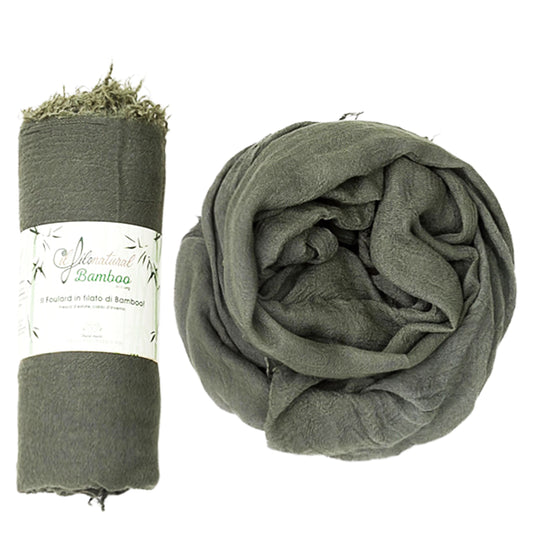 Il Foulard in Filato di Bamboo EcoVeg Tinto a Freddo Grigio