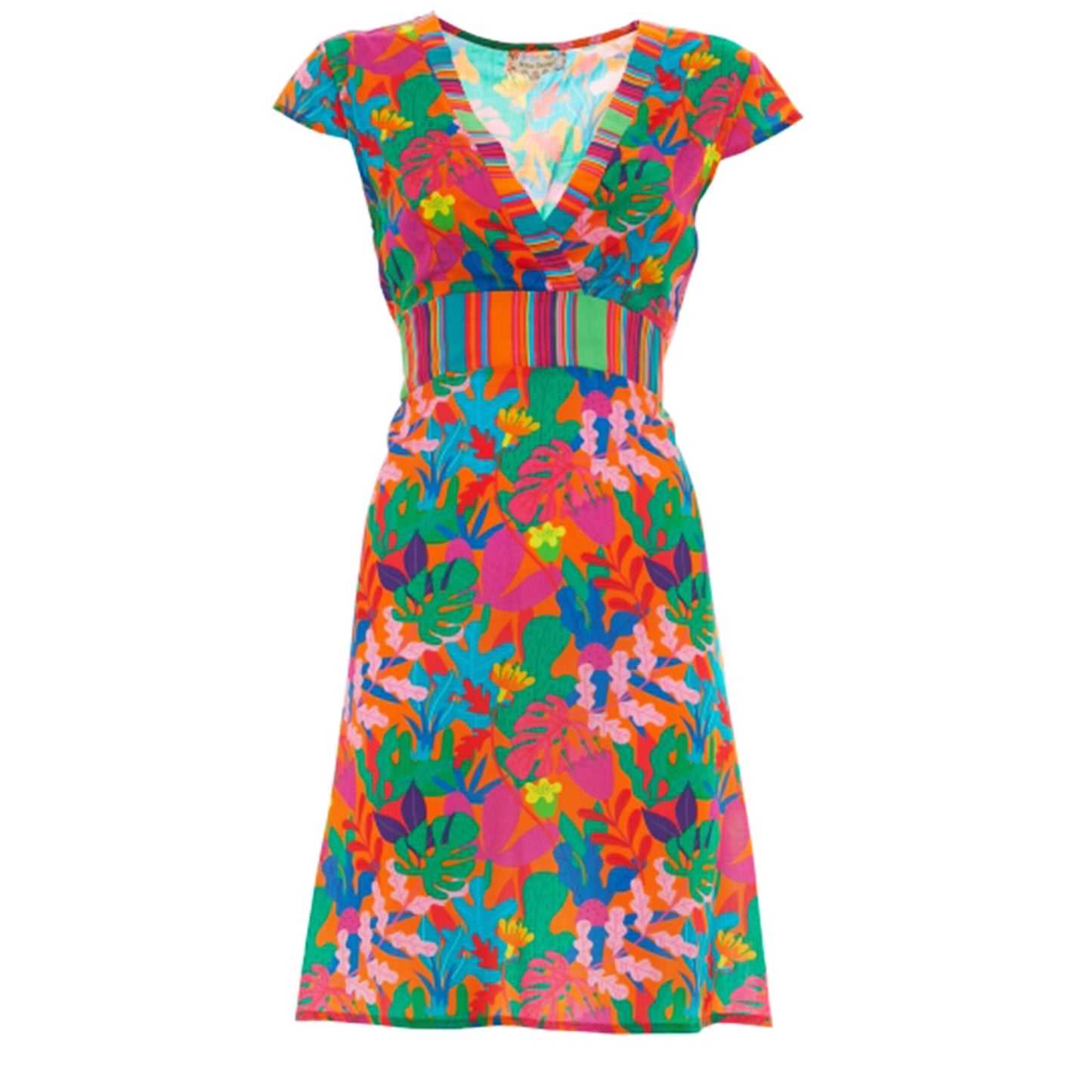 BABA DESIGN - Abito corto Underwater Stripes