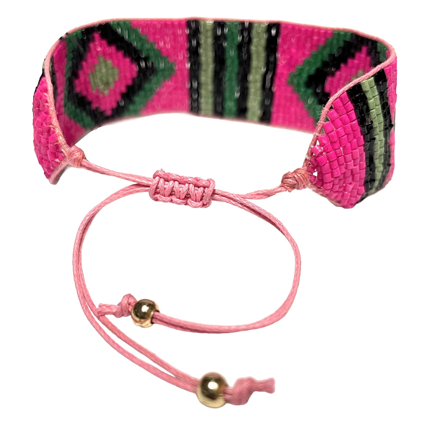 SURKANA Bracciali alti perline giapponesi rosa