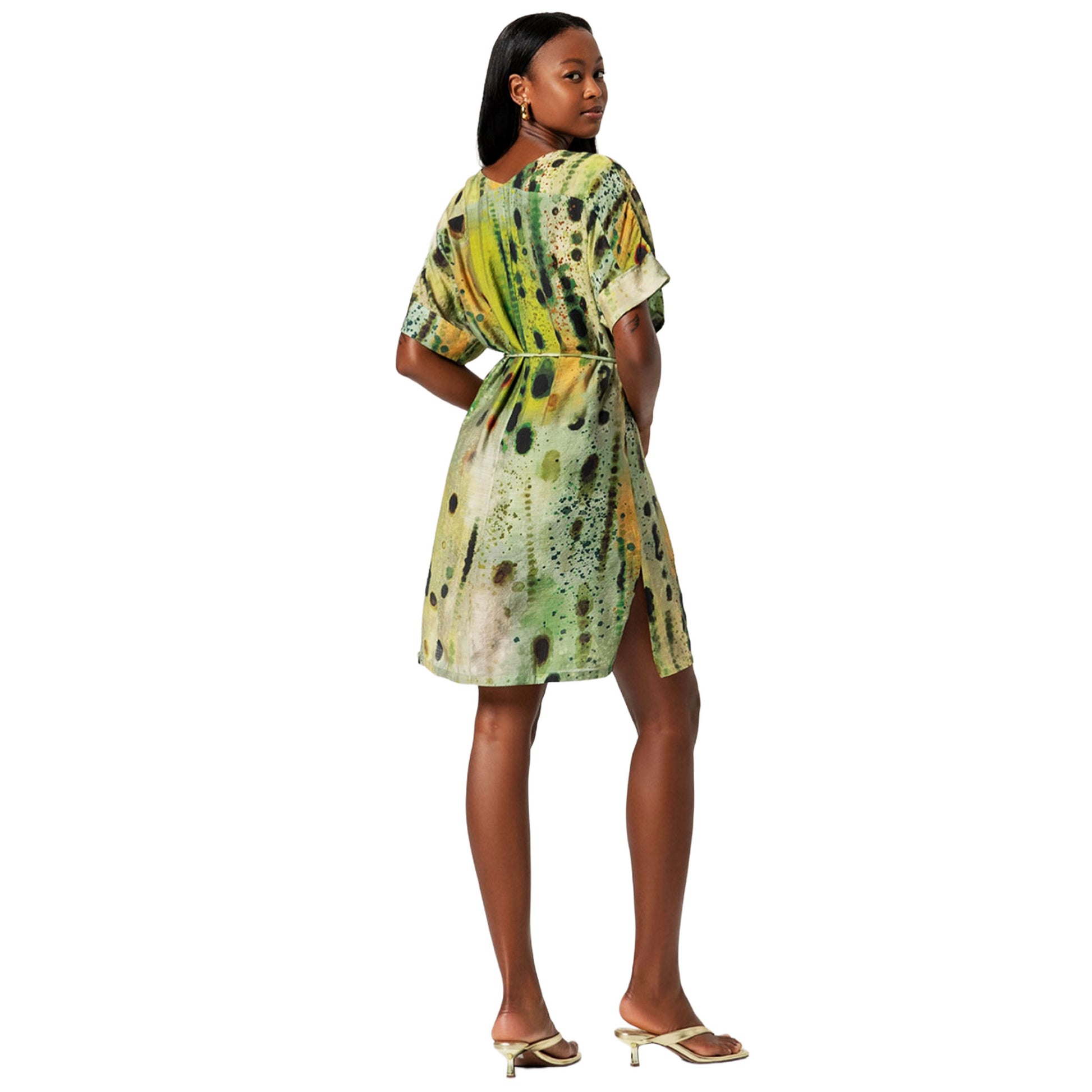 SURKANA Vestito kimono Verde-SURKANA-VIALESCARPE