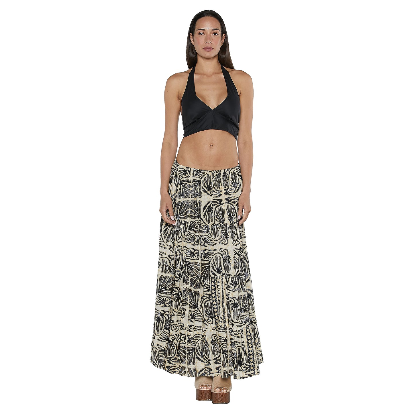 BABA DESIGN Gonna AZTEC HONEY Ecru e nero
