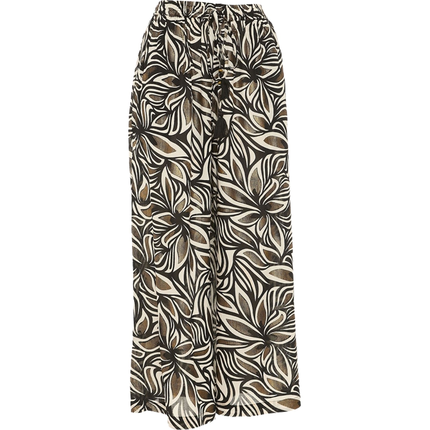 BABA DESIGN Pantaloni SUMMER HEAVEN Ecru e Nero