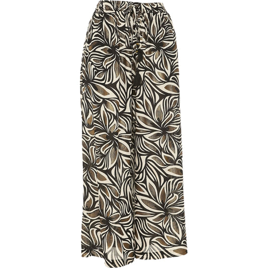BABA DESIGN Pantaloni SUMMER HEAVEN Ecru e Nero