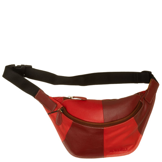 SORUKA Marsupio JUDE liscio 230119L Rosso, Bordò, Grigio