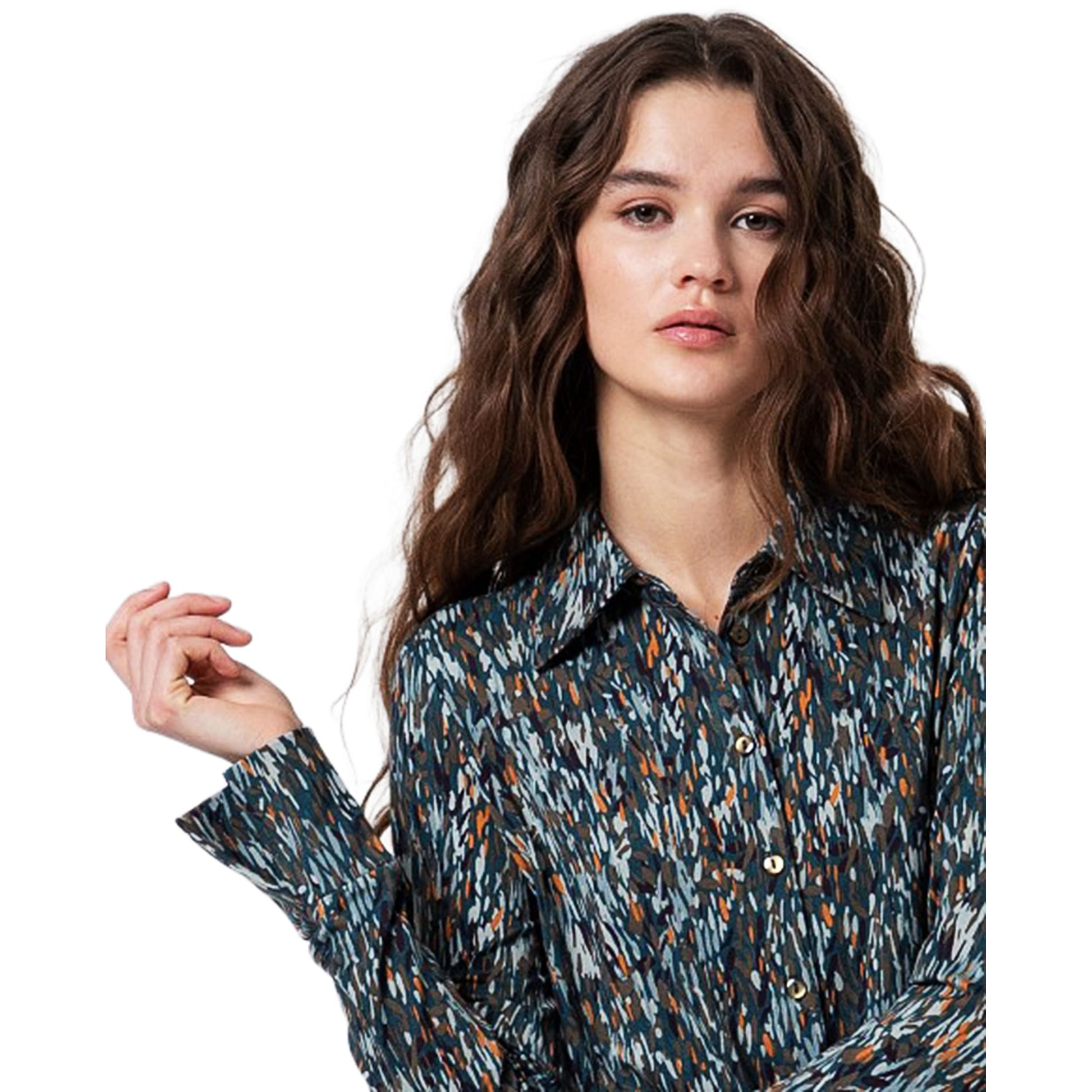 SURKANA - Camicia a maniche lunghe elastica e fluida-SURKANA-VIALESCARPE