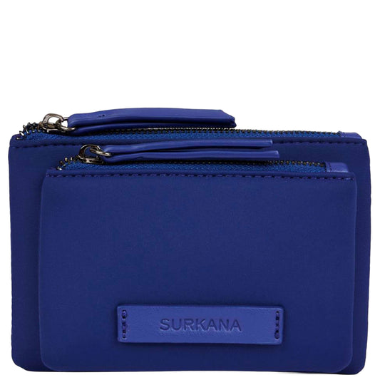 SURKANA Portafoglio doppio in neoprene Blu