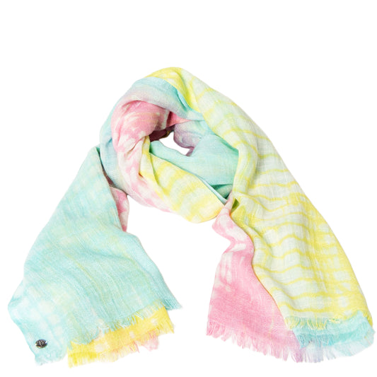 SURKANA Foulard a righe tie dye Giallo