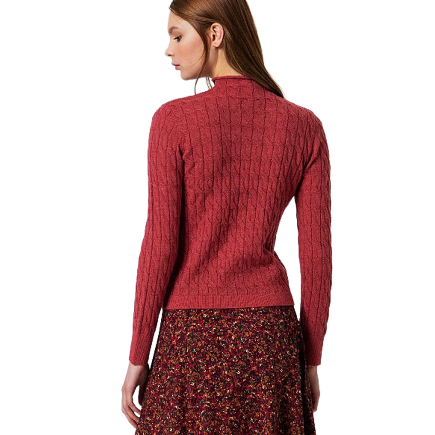 SURKANA - Maglione aderente con trecce e collo perkins-SURKANA-VIALESCARPE