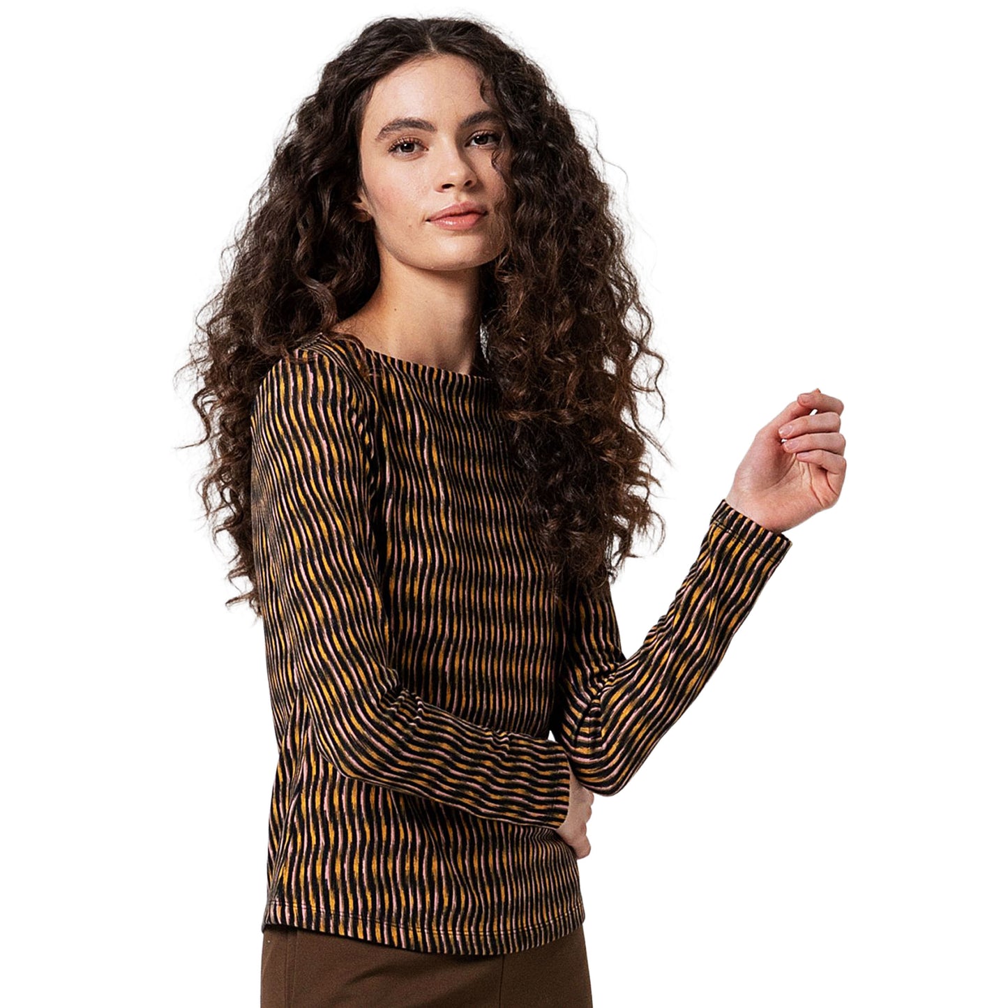 SURKANA - T-shirt stretch con stampa a onde Verde-SURKANA-VIALESCARPE