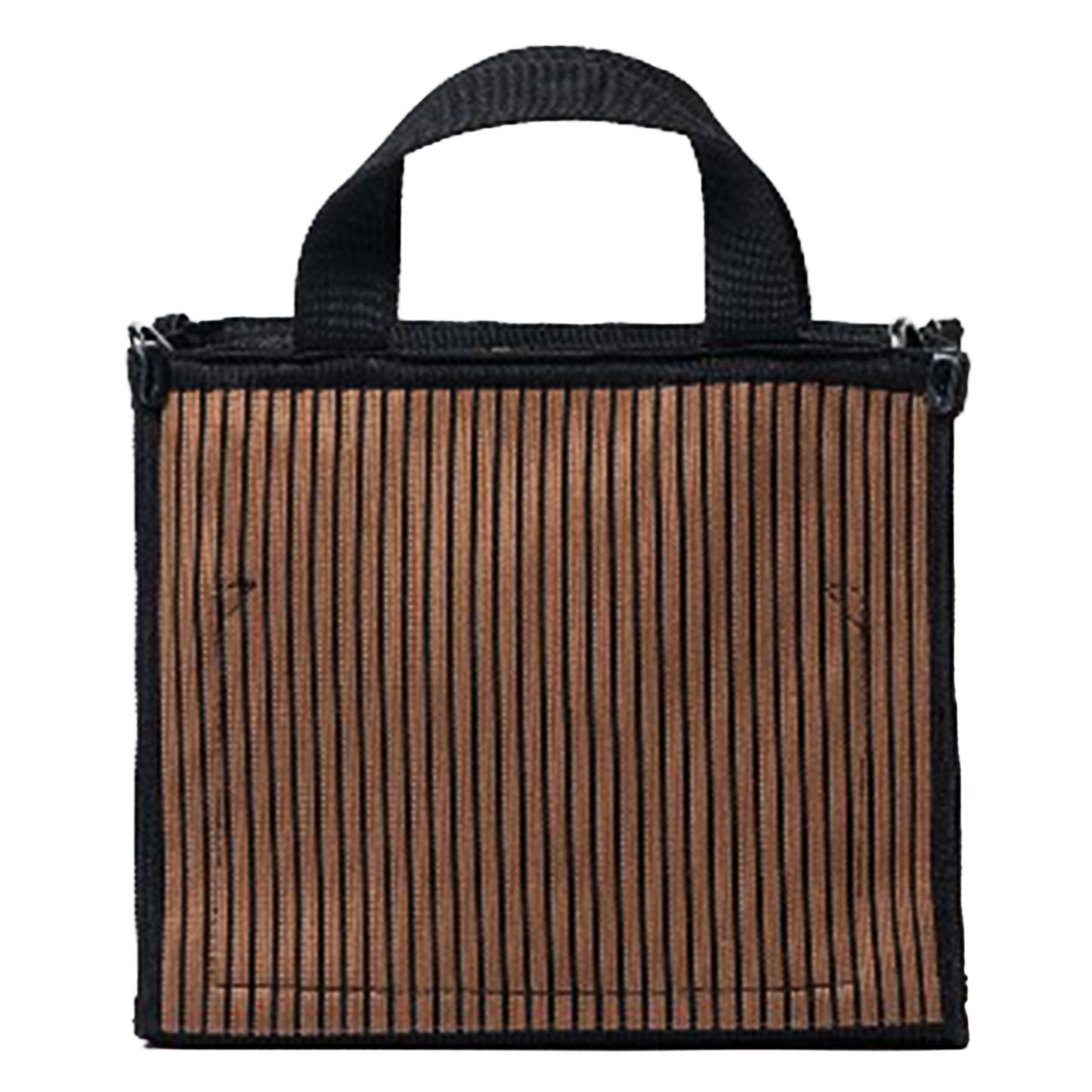 SURKANA - Mini shopper in maglia con zip e doppio manico