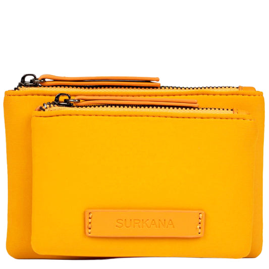 SURKANA Portafoglio doppio in neoprene Ocra