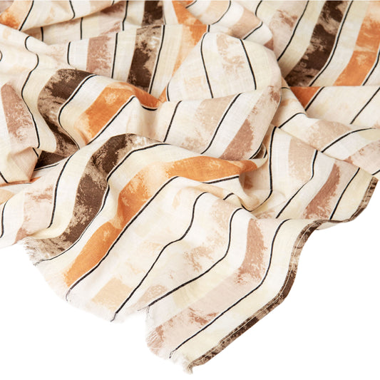 SURKANA Foulard a righe Beige, .