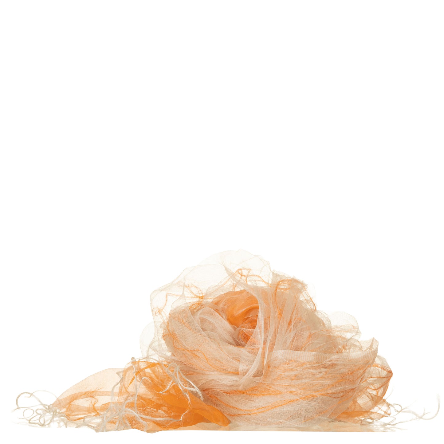 Sciarpa tubolare in seta con fili in contrasto