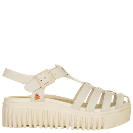 Sandali BRIGHTON pelle nappata crema