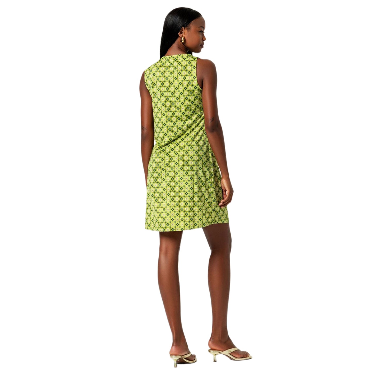 SURKANA Vestito Smanicato con Drappeggio sulla Spalla