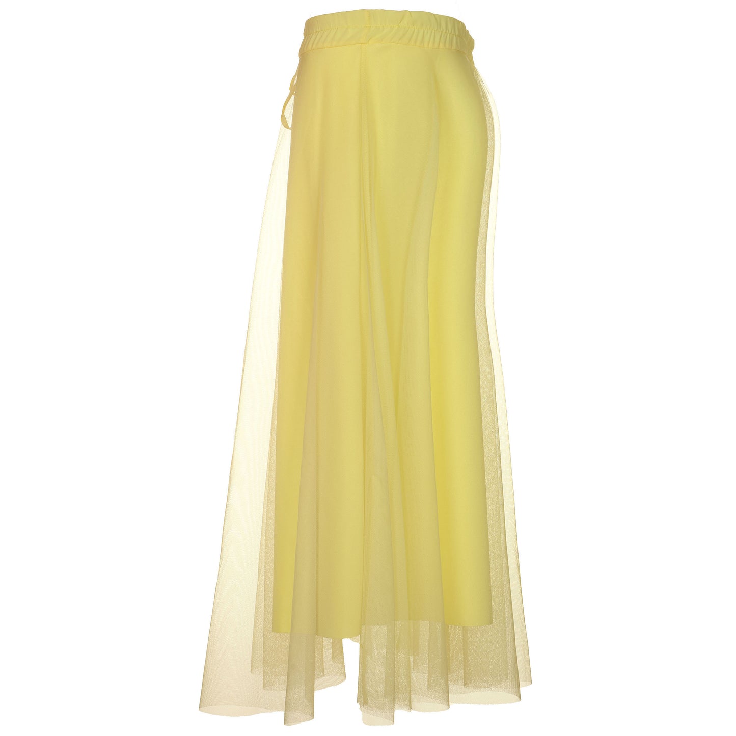 Gonna in tulle, cintura e coulisse in raso