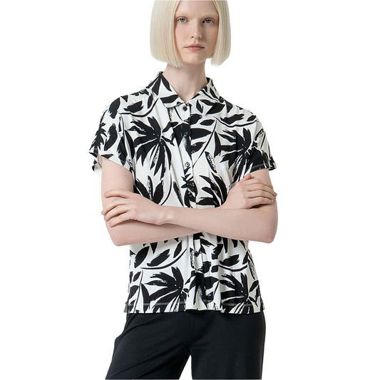 SURKANA - Camicia elasticizzata manica corta stampata