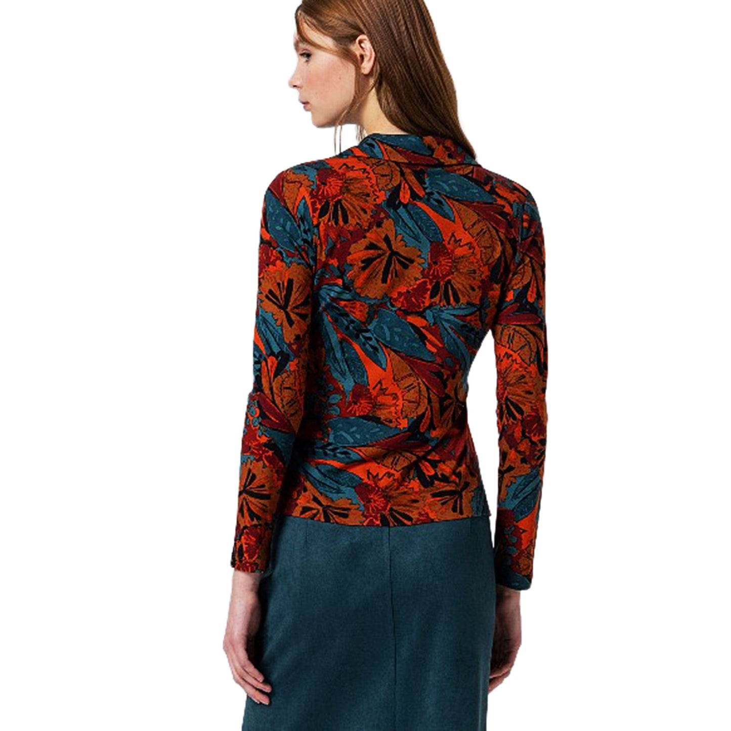 SURKANA - Camicia stampata con colletto a revers-SURKANA-VIALESCARPE