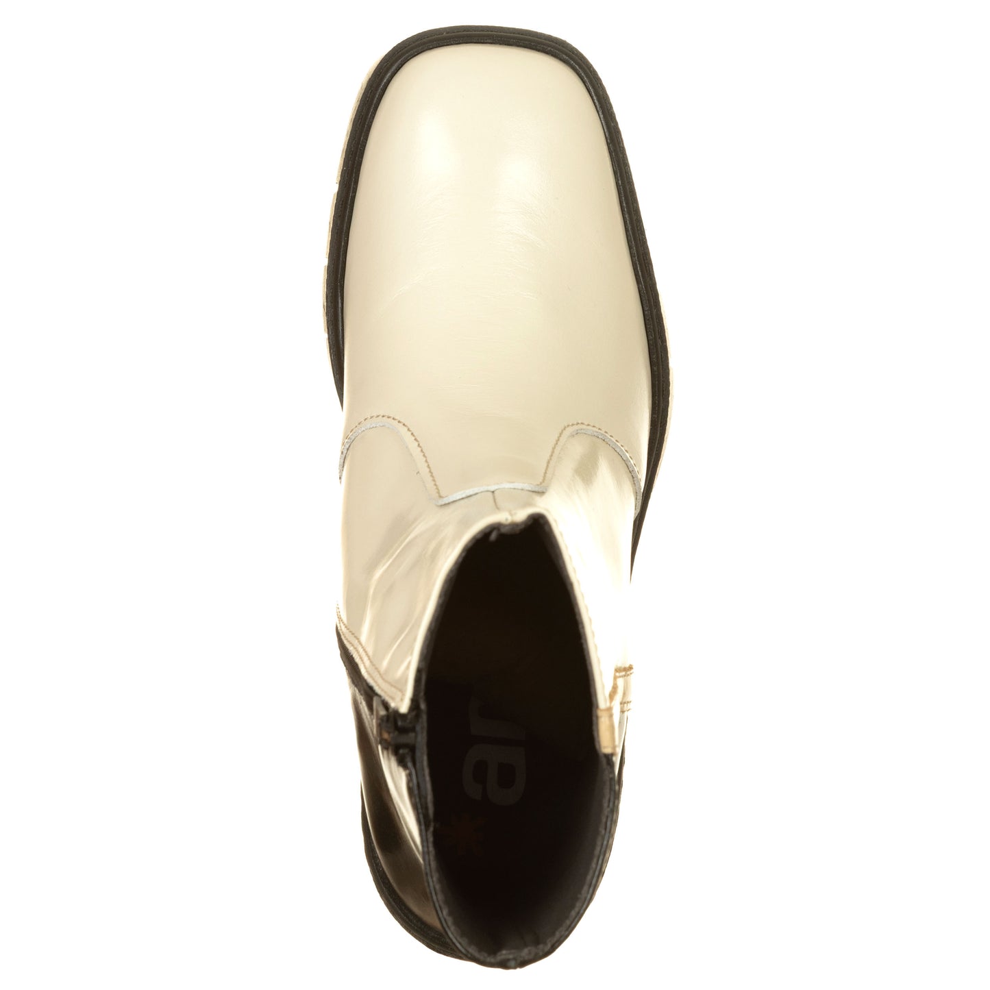 ART Stivaletti Berna Nappa Skinny Crema e Nero