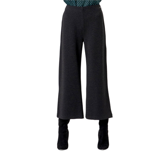 SURKANA Pantalone Wide Leg Grigio Melange-SURKANA-VIALESCARPE