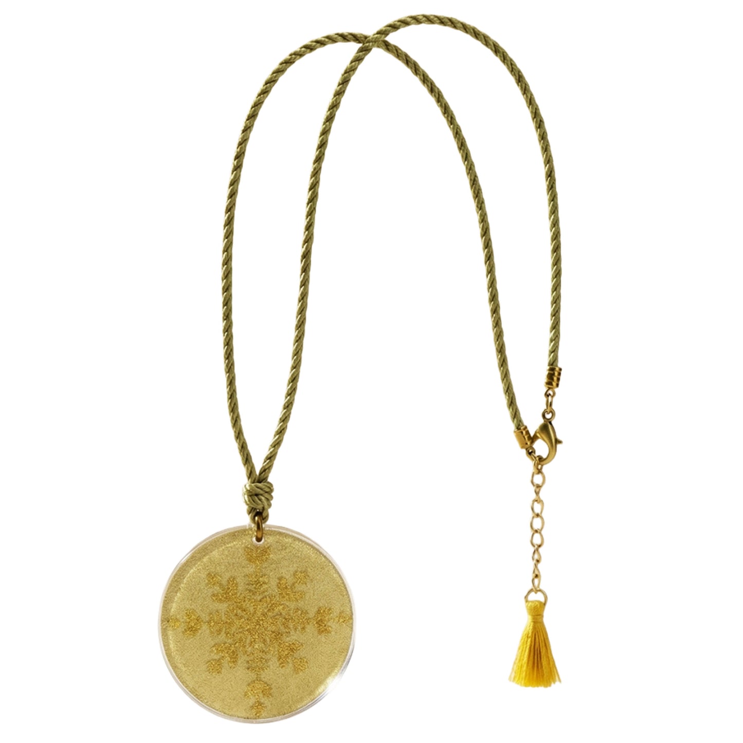SURKANA Collana con medaglione mandala oro