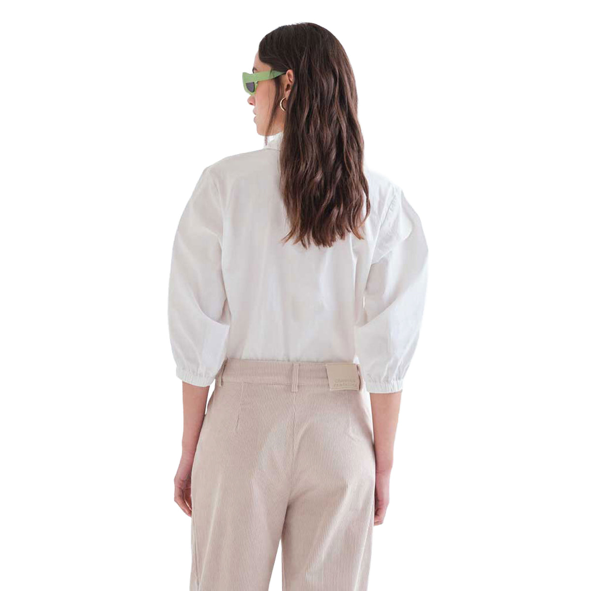 COMPAÑÍA FANTÁSTICA Camicia bianca con bottoni gioiello