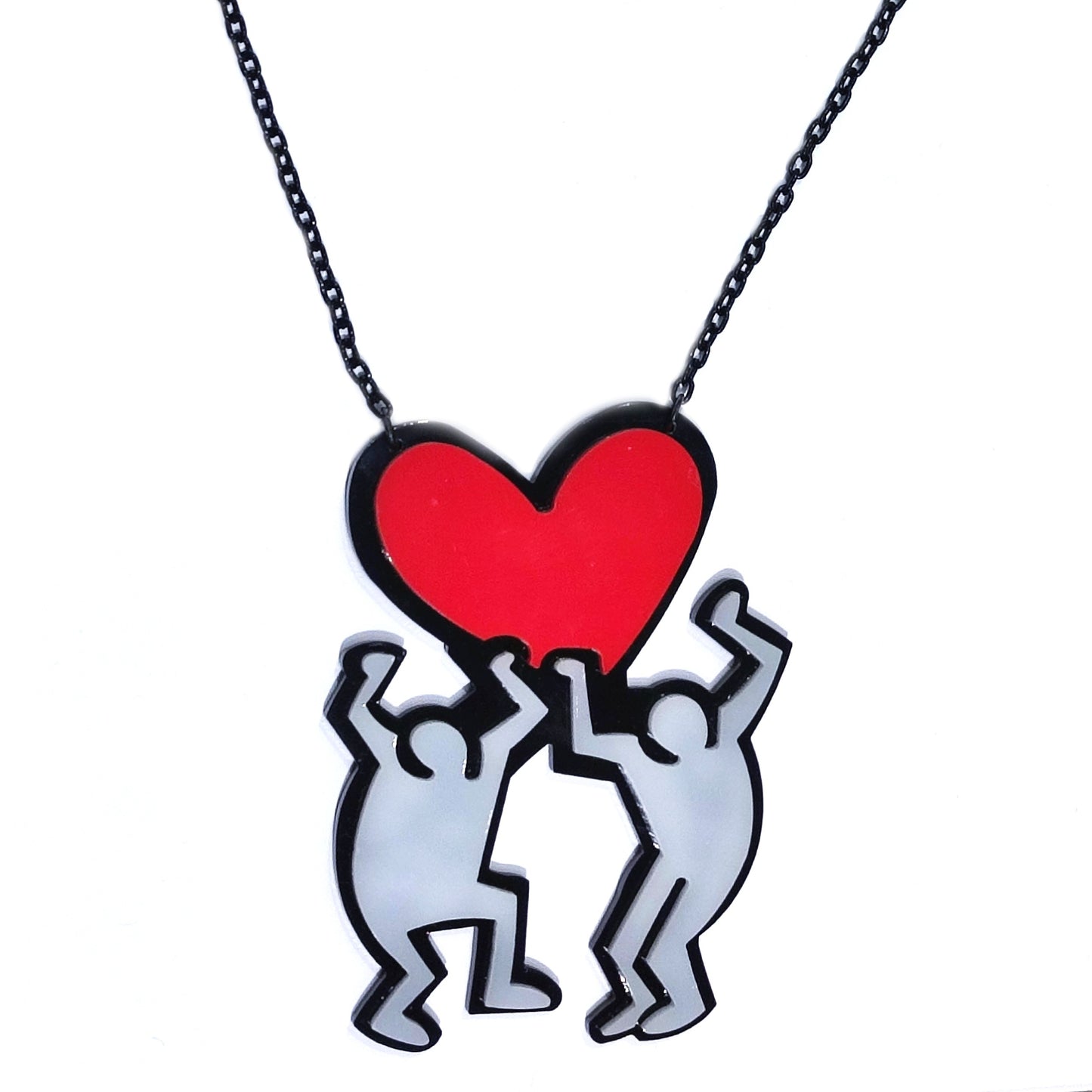 Collana plexiglass Haring Cuore