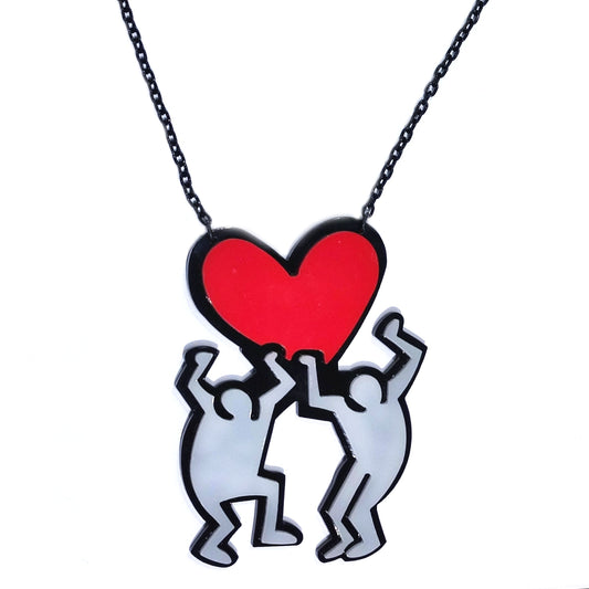 Collana plexiglass Haring Cuore