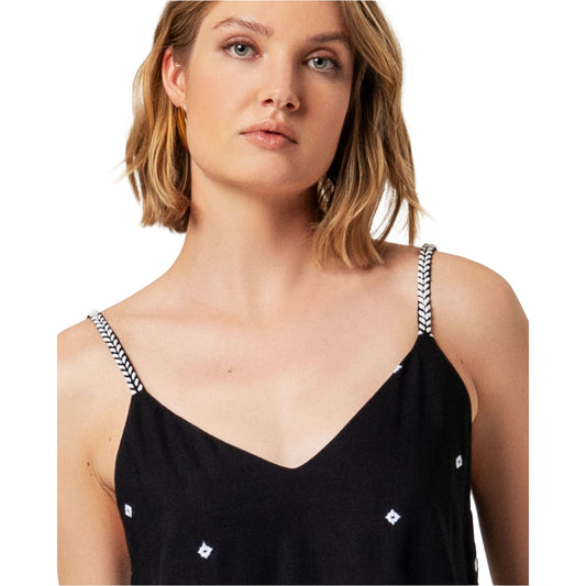 SURKANA Top a spalline Nero