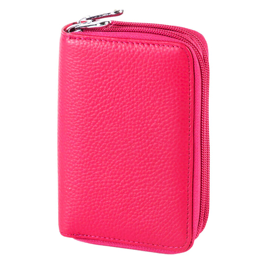 Portafoglio Medio Doppia Zip Reuse Fucsia