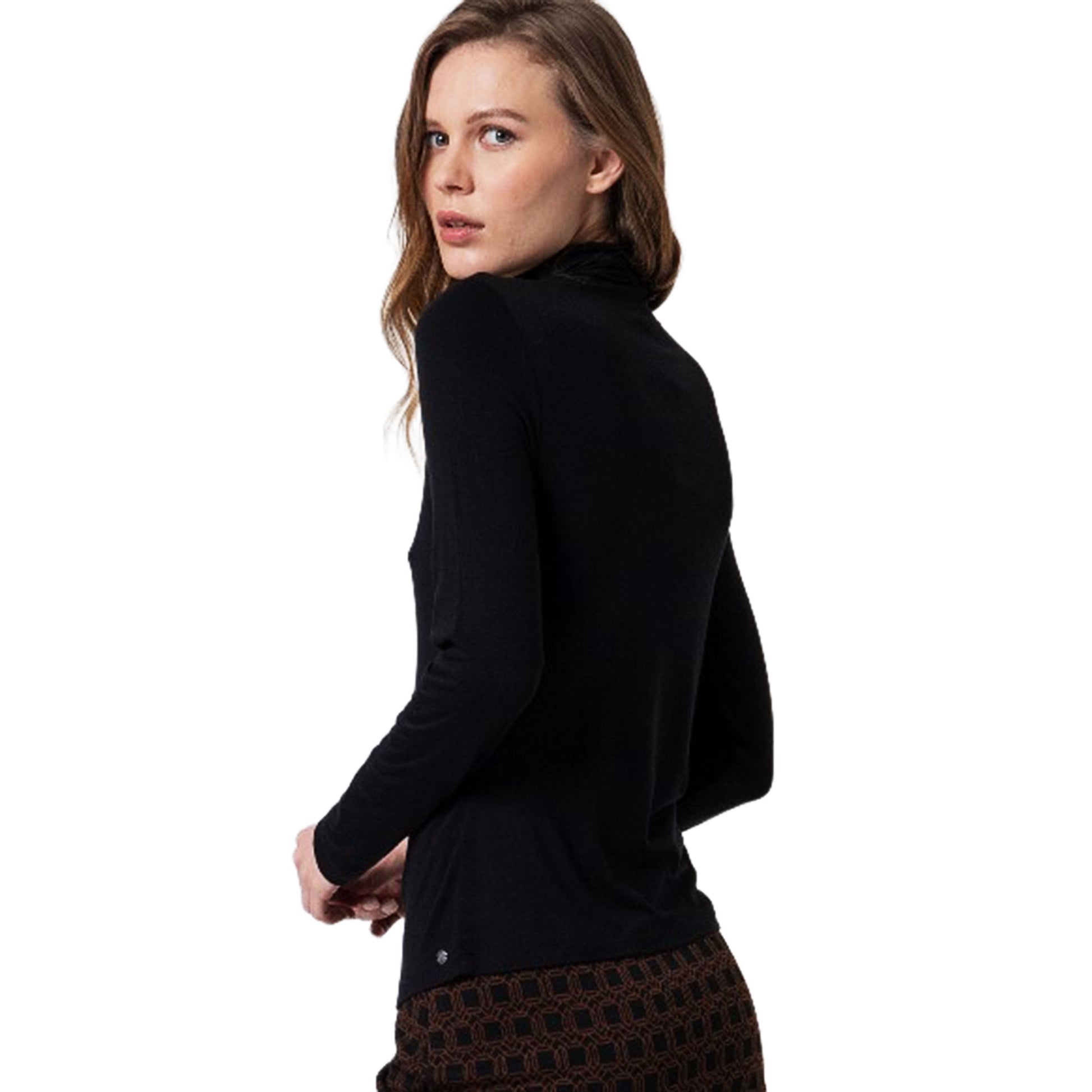 SURKANA - T-shirt dolcevita in viscosa di bambù-SURKANA-VIALESCARPE