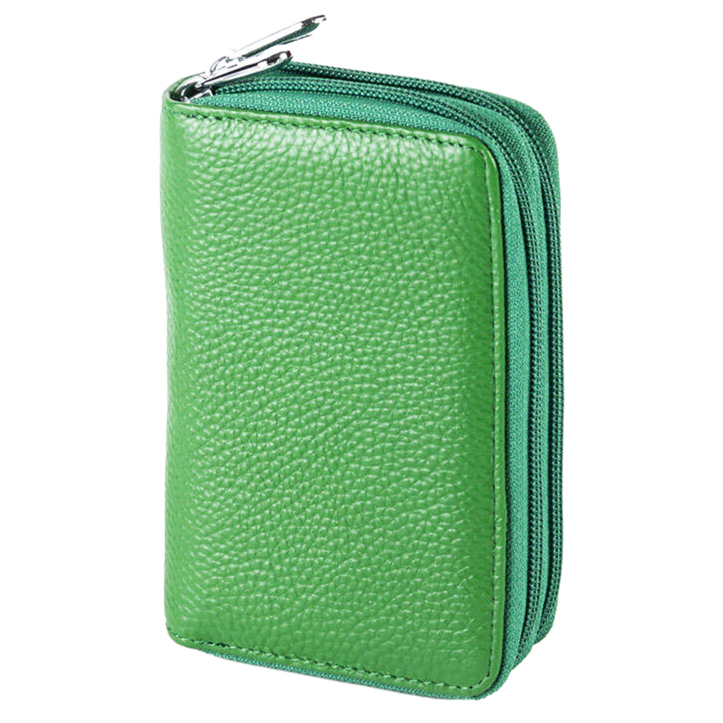 Portafoglio Medio Doppia Zip Reuse Verde e Multicolor