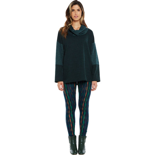 BABA Design Maglia patchwork MURAL VISIONS Verde-Baba design-VIALESCARPE