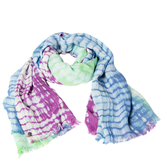 SURKANA Foulard a righe tie dye Lilla