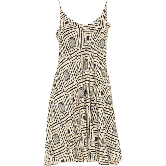 BABA DESIGN Abito Corto WILD LAGOON Ecru e Nero
