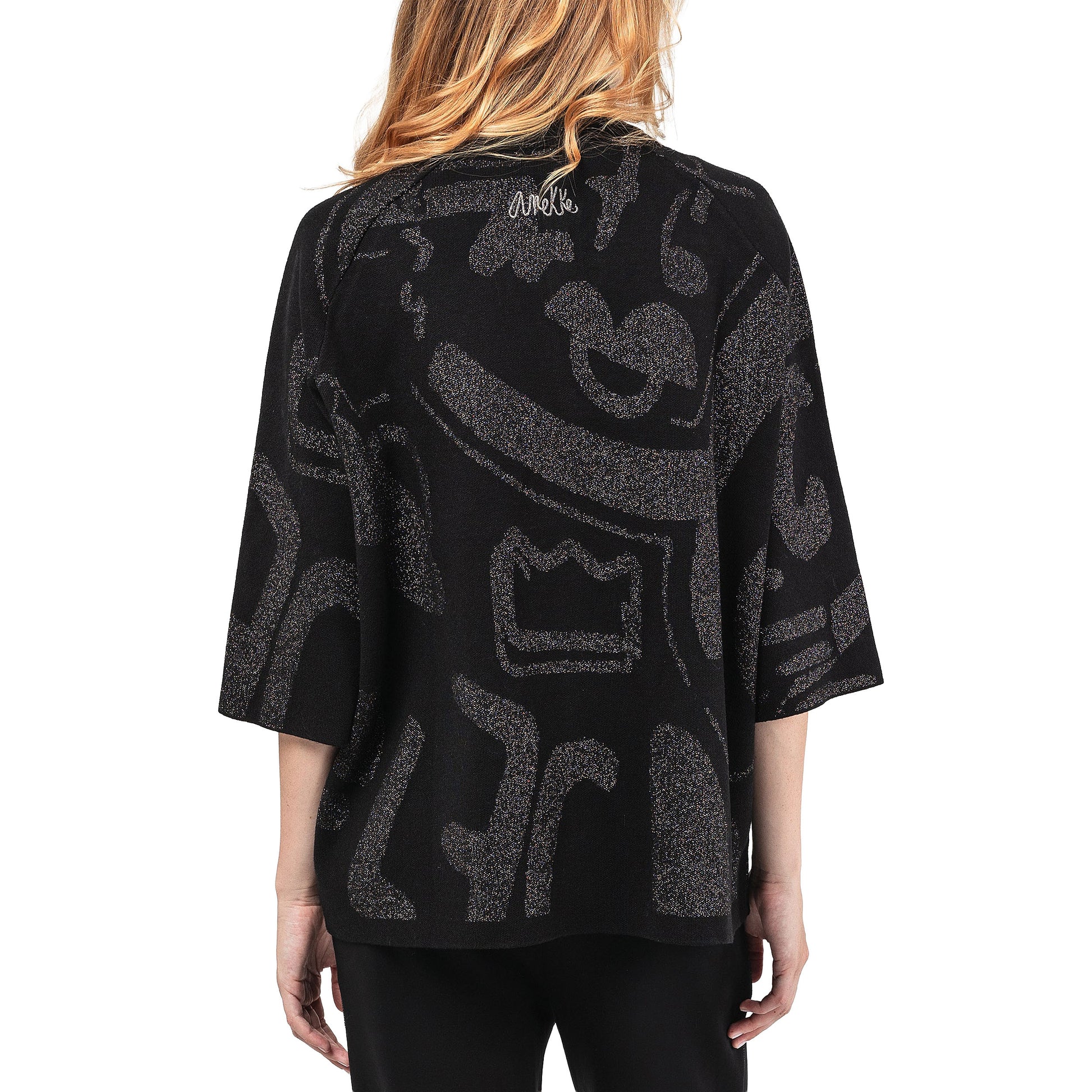 ANEKKE - Cardigan nero e argento-ANEKKE-VIALESCARPE