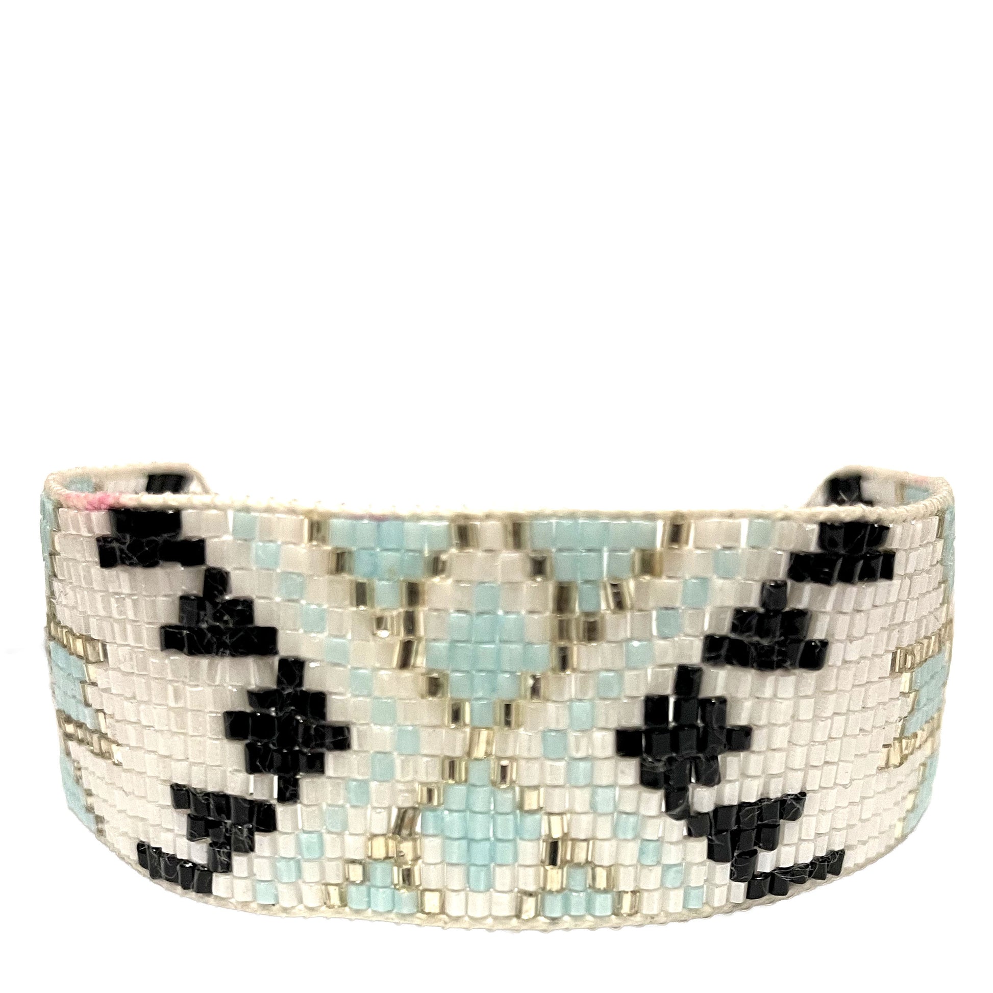 SURKANA Bracciali alti perline giapponesi celesti-SURKANA-VIALESCARPE