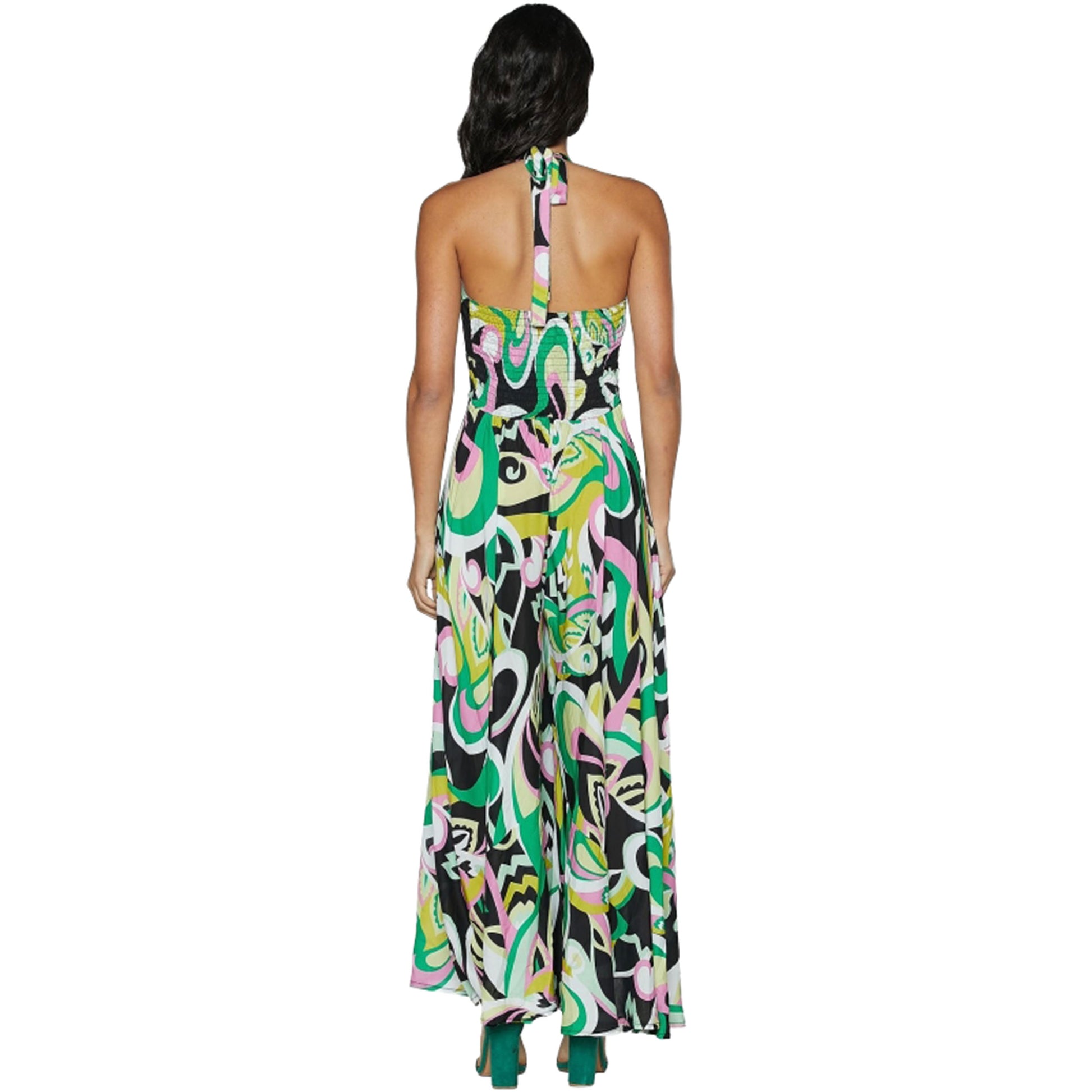 BABA DESIGN Jumpsuit GREEN NECTAR Multicolor-Baba design-VIALESCARPE