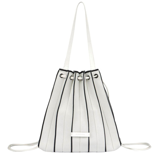 SURKANA Borsa zaino in maglia con pochette interna Bianco