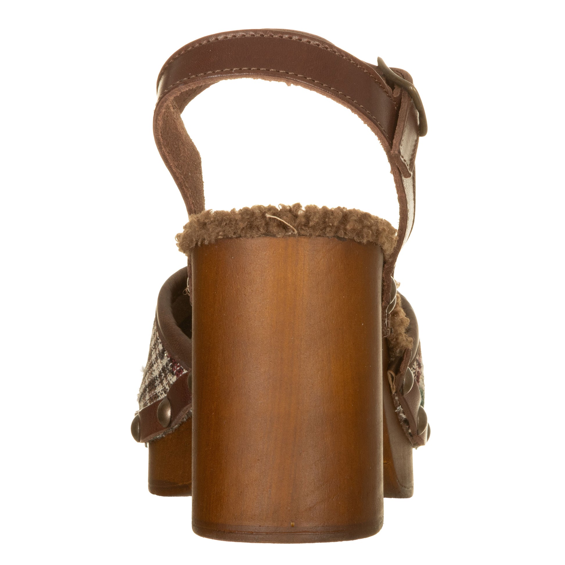 Sabot con tacco, tessuto scozzese-GLOVE-VIALESCARPE